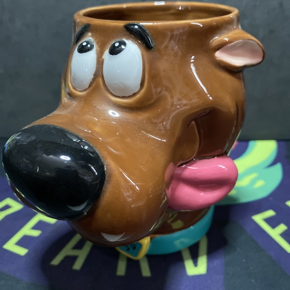 Rare! Scooby Doo 3D Mug - Warner Brothers Store - 1998 Tongue Out Nice Vintage